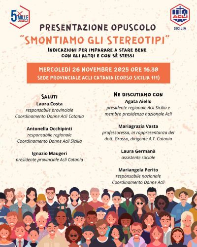 Presentazione opuscolo "Smontiamo gli stereotipi" - Catania - Acli Sicilia