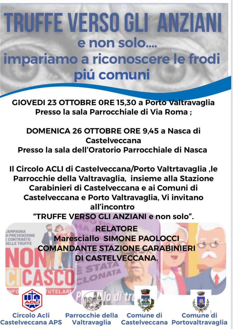 Truffe verso gli anziani e non solo... - Castelveccana (VA) - Circolo Acli Castelveccana (VA)