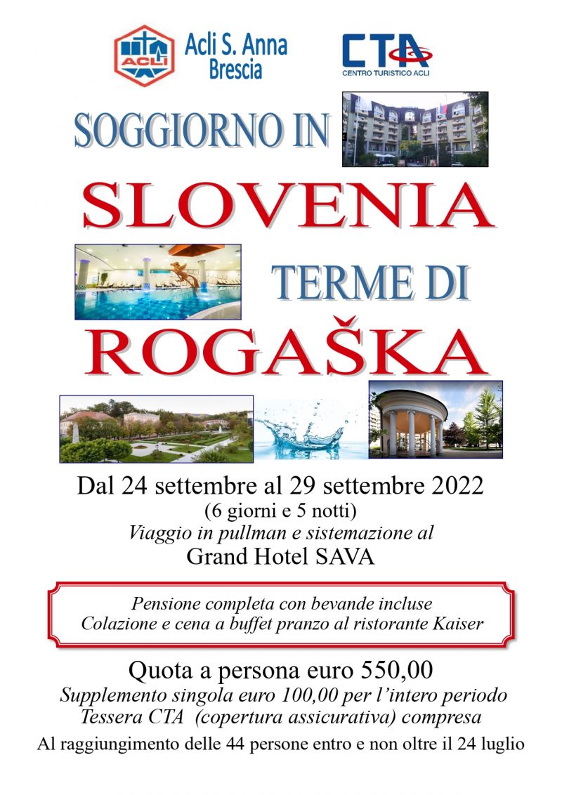 Soggiorno in Slovenia - Circolo Acli Sant'Anna (BS)