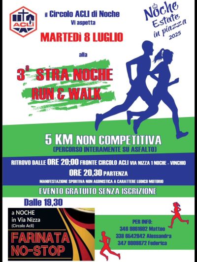 3ª Stra Noche Run &amp; Walk - Vinchio (AT) - Circolo Acli Noche (AT)