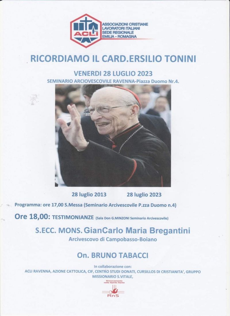 Ricordiamo il Card. Ersilio Tonini - Acli Emilia Romagna