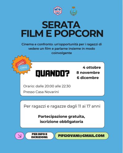 Serat Film e Popcorn - San Giovanni Lupatoto (VR) - Circolo Acli Il lato Positivo (VR)