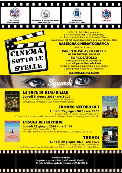 RASSEGNA CINEMATOGRAFICA - CIRCOLO ACLI BORGOSATOLLO (BS)