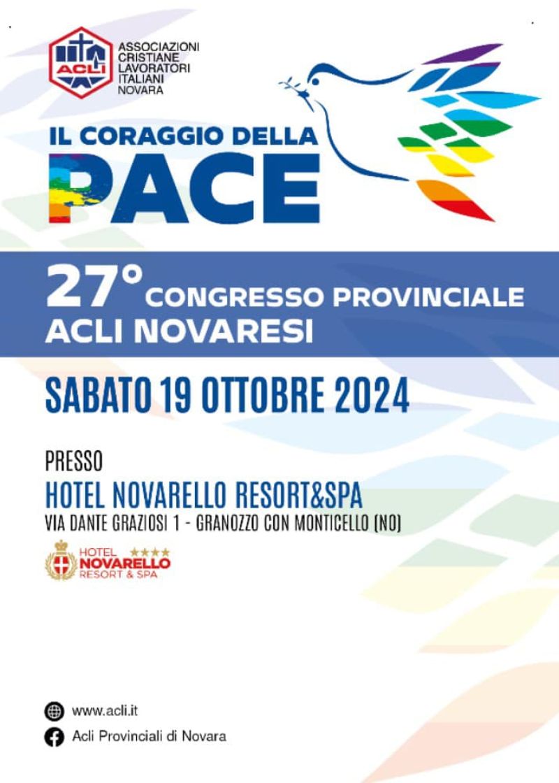 27° Congresso Provinciale: Il Coraggio della Pace - Acli Novara (NO)