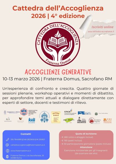ACCOGLIENZE GENERATIVE - CATTEDRA DELL'ACCOGLIENZA