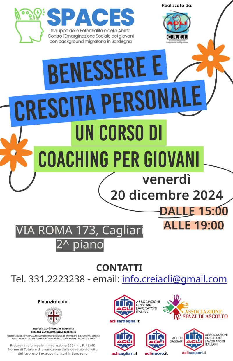 Benessere e crescita personale - C.R.E.I. Acli Sardegna (CA)