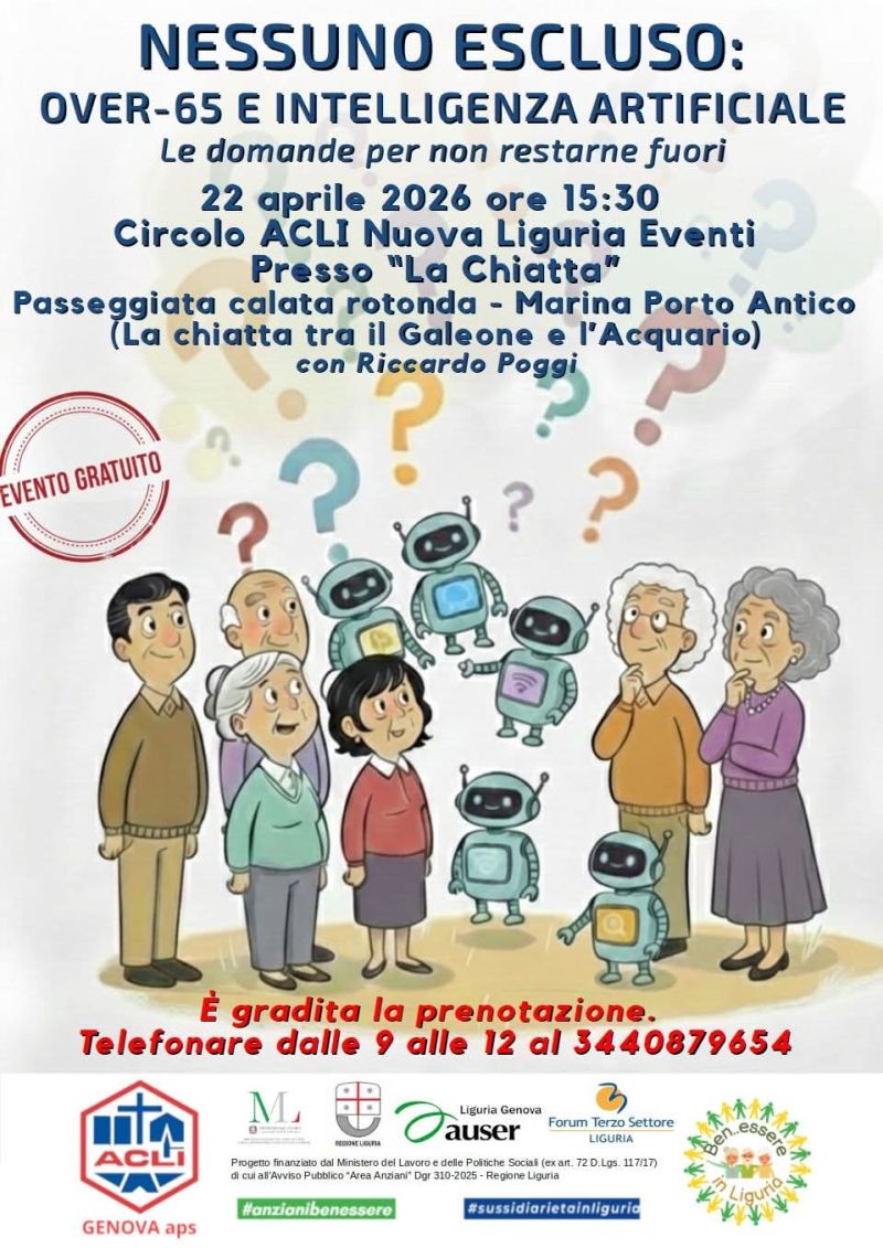 NESSUNO ESCLUSO: OVER 65 E INTELLIGENZA ARTIFICIALE