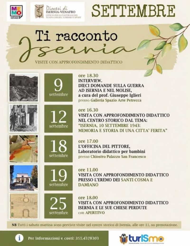 TI RACCONTO ISERNIA - VISITE CON APPROFONDIMENTO DIDATTICO - ME.MO CANTIERI CULTURALI - ISERNIA