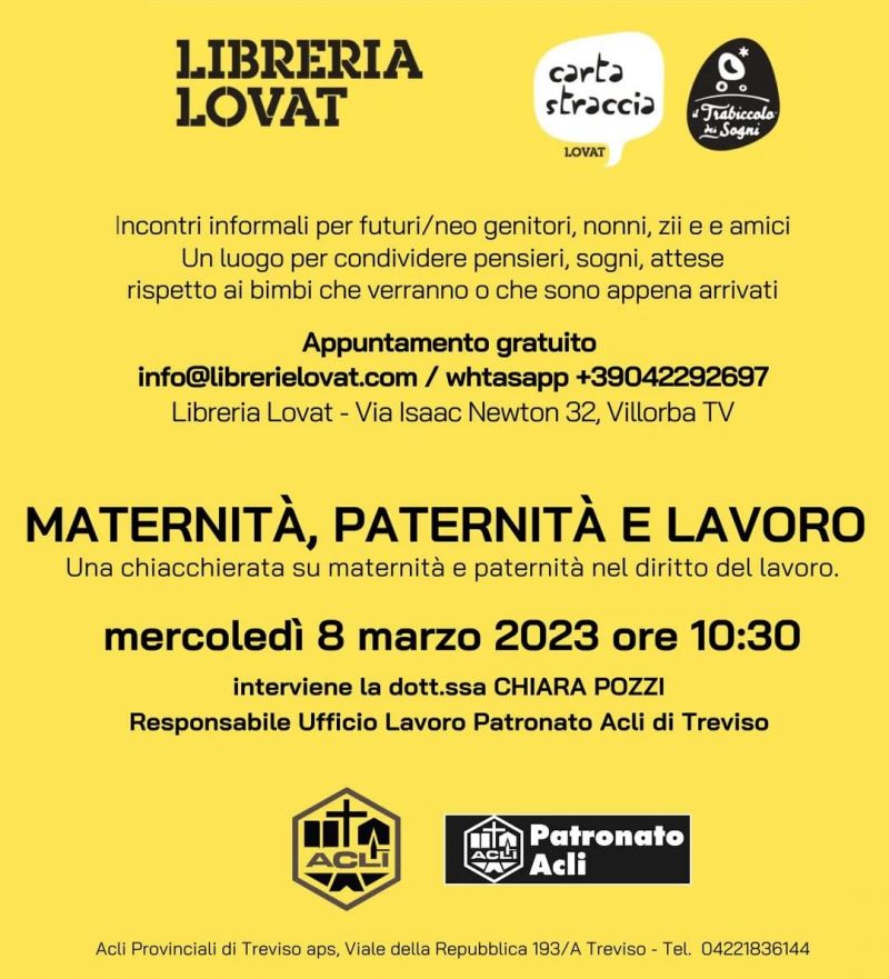 Maternità, Paternità e Lavoro - Acli Treviso (TV)