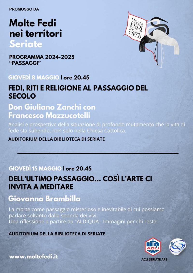 Fedi, riti e religione al passaggio del secolo - Circolo Acli Seriate (MI)