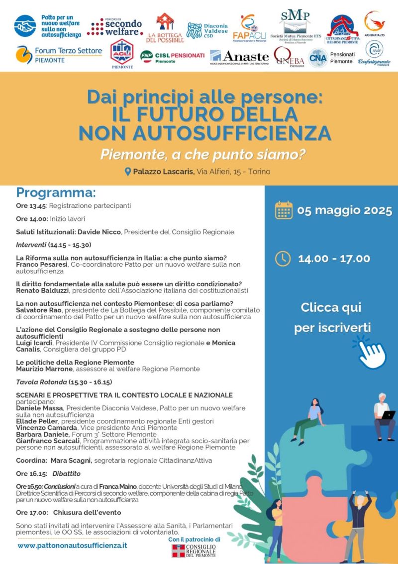 Dai principi alle persone: Il futuro della non autosufficienza - Acli Piemonte