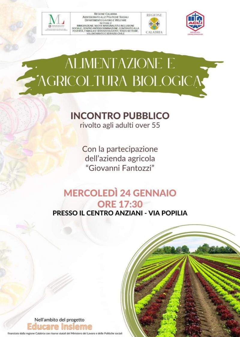 Alimentazione e agricoltura biologica - Circolo Acli Centro Storico (CS)