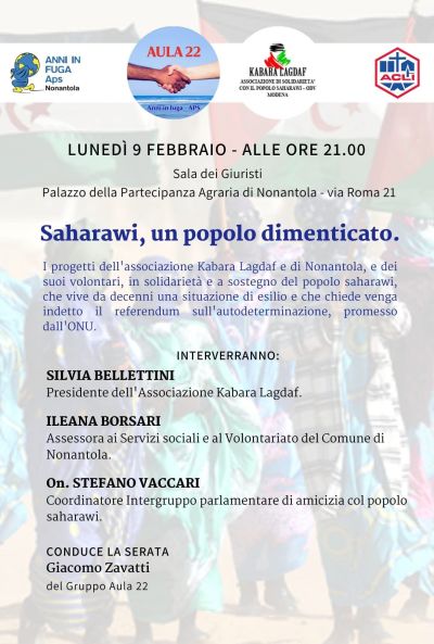 SAHARAWI, UN POPOLO DIMENTICATO - NONANTOLA (MO)