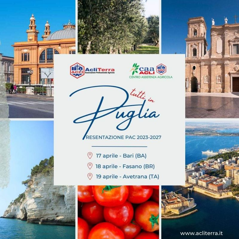 Tutti in Puglia: Presentazione PAC 2023-2027 - Acli Terra Bari-Bat e Foggia e CAA Acli (BA)