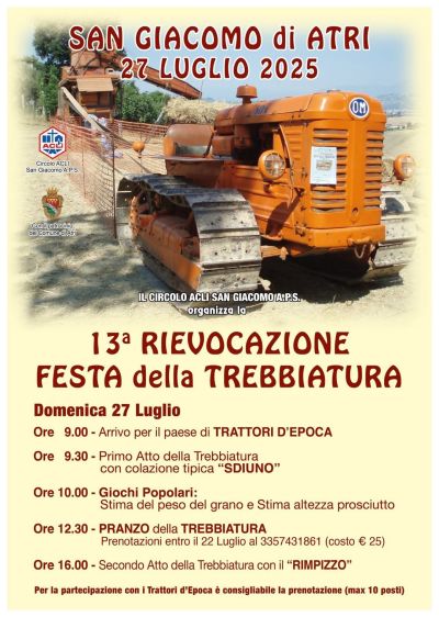 13° Rievocazione Festa della Trebbiatura - Atri (TE) - Circolo Acli San Giacomo (TE)