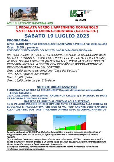 1 Pedalata verso l'Appenino Romagnolo - Ravenna - Circolo Acli Santo Stefano (RA)