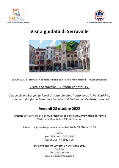 Visita guidata di Serravalle - Acli Treviso aps e Fap (TV)