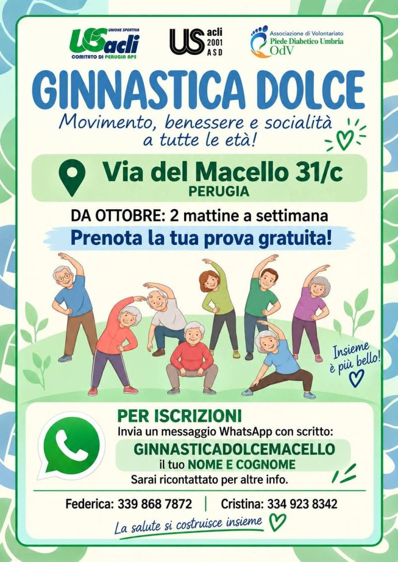 GINNASTICA DOLCE - MOVIMENTO BENESSERE E SOCIALITÀ A TUTTE LE ETÀ - PERUGIA - US ACLI PERUGIA