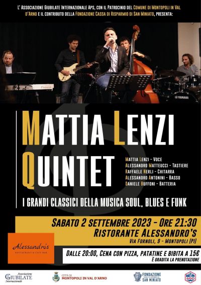 Concerto: Mattia Lenzi Quintet - Circolo Acli Montopoli in Val d&#039;Arno (PI)