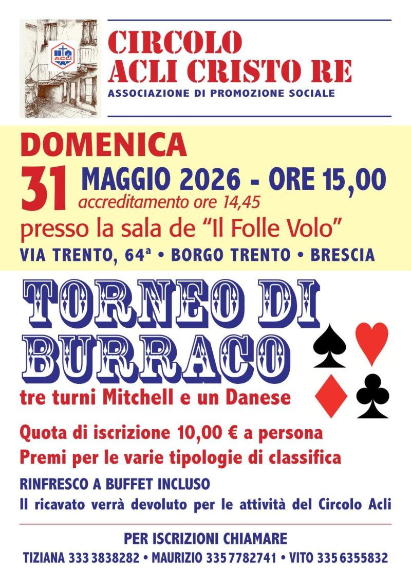 TORNEO DI BURRACO - BORGO TRENTO - BRESCIA