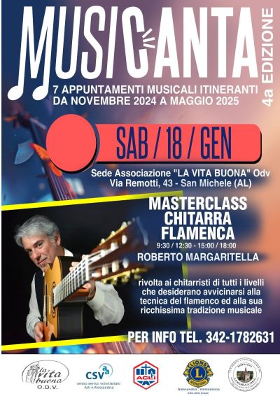 Musicanta: Masterclass Chitarra Flamenca - Circolo Acli San Michele (AL)