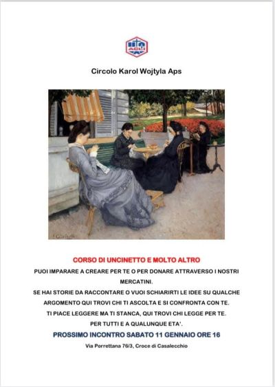 Corso di uncinetto e molto altro - Circolo Acli Karol Wojtyla (BO)