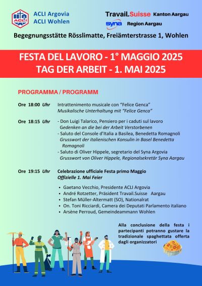 Festa del Lavoro - Circoli Acli Wohlen e Argovia (Svizzera)