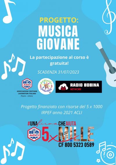 Progetto &quot;Musica Giovane&quot; - Acli Pesaro Urbino (PU)