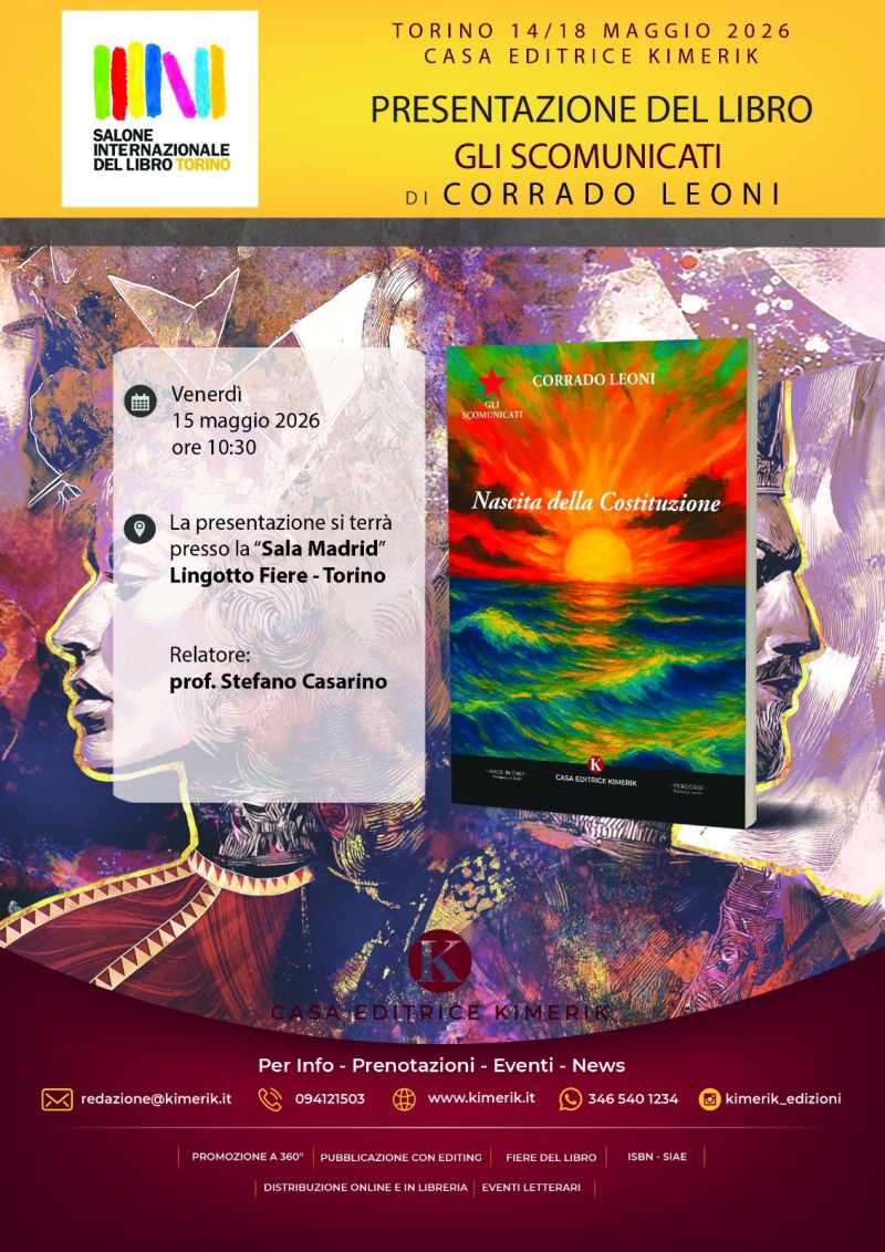 PRESENTAZIONE DEL LIBRO "GLI SCOMUNICATI. NASCITA DELLA COSTITUZIONE" - TORINO