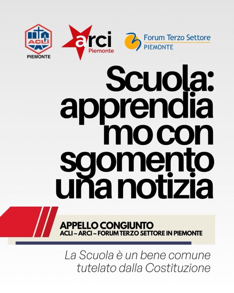 SCUOLA: APPRENDIAMO CON SGOMENTO UNA NOTIZIA