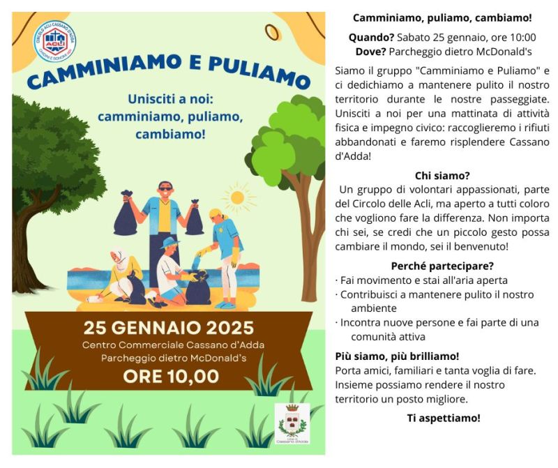 Camminiamo e puliamo - Circolo Acli Cassano D'Adda (MI)