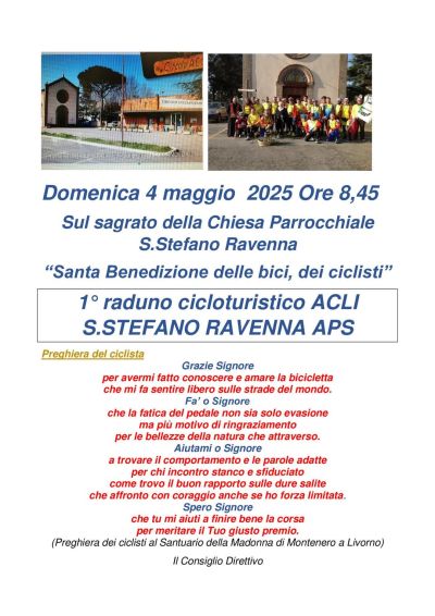 1° raduno cicloturistico Acli - Circolo Acli S. Stefano (RA)