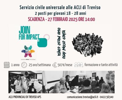Bando Servizio Civile Universale - Acli Treviso (TV)