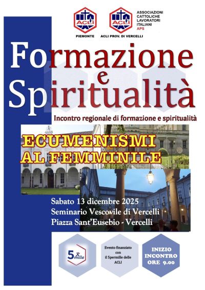 Formazione e Spiritualità - Vercelli - Acli Piemonte e Acli Vercelli (VC)