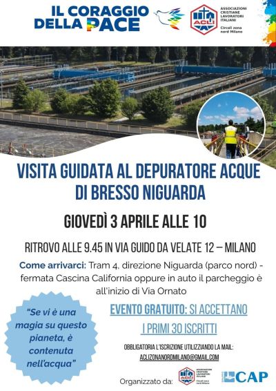 Visita guidata al depuratore acque di Bresso Niguarda - Zona Acli Nord Milano (MI)