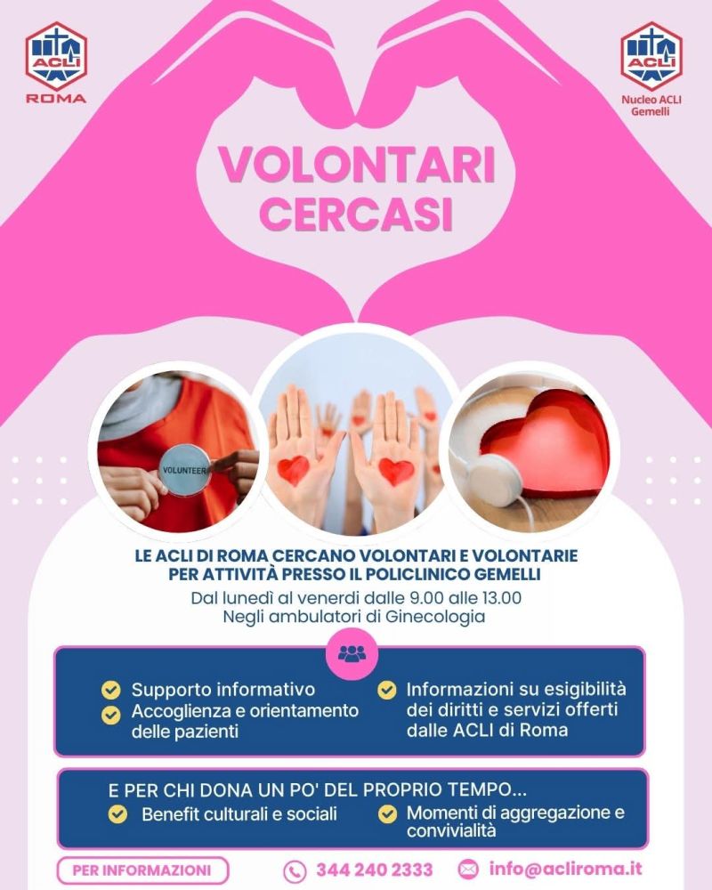 VOLONTARI CERCASI - ROMA