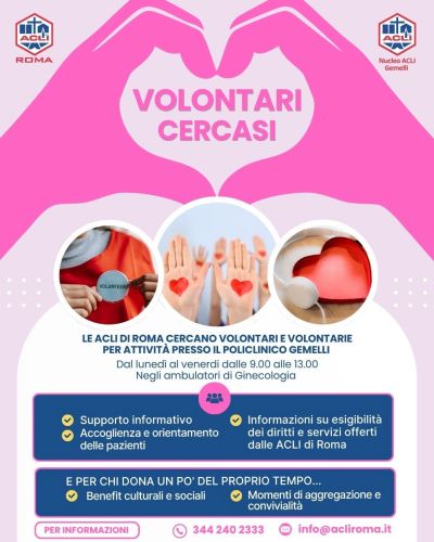 VOLONTARI CERCASI - ROMA