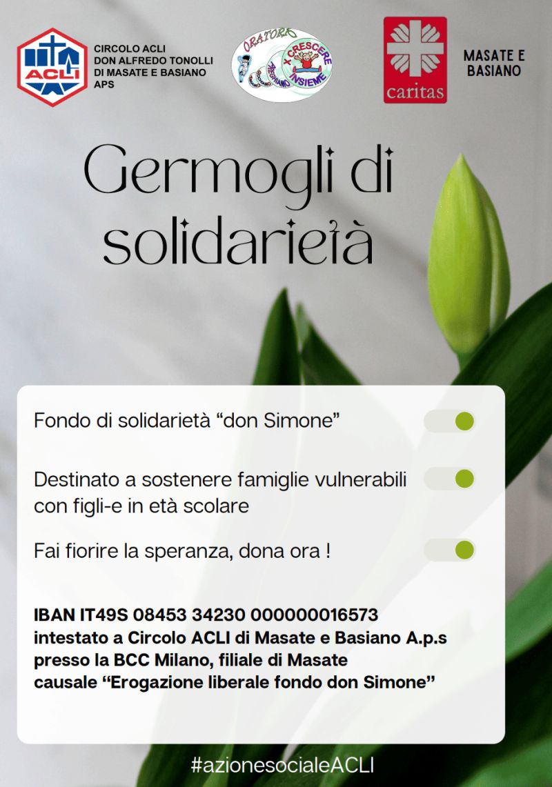 Germogli di solidarietà - Circolo Acli Masate e Basiano (MI)
