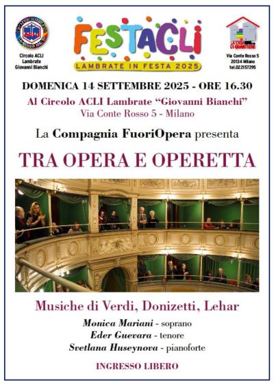 Tra Opera e Operetta - Lambrate (MI) - Circolo Acli Lambrate (MI)