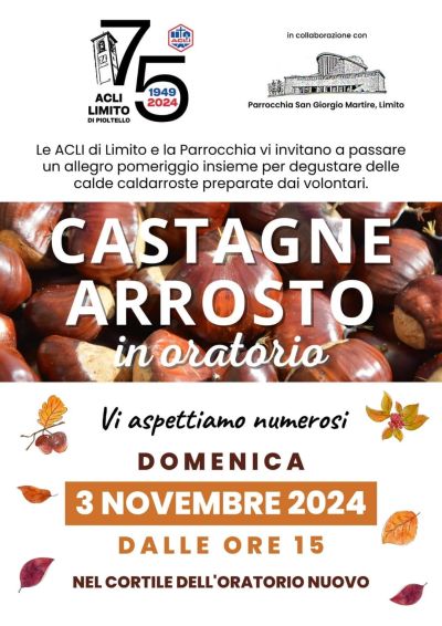 Castagne Arrosto in oratorio - Circolo Acli Limito di Pioltello (MI)