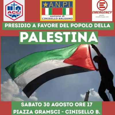 Presidio a favore del popolo della Palestina - Cinisello Balsamo (MI) - Circolo Acli Cinisello Balsamo (MI)