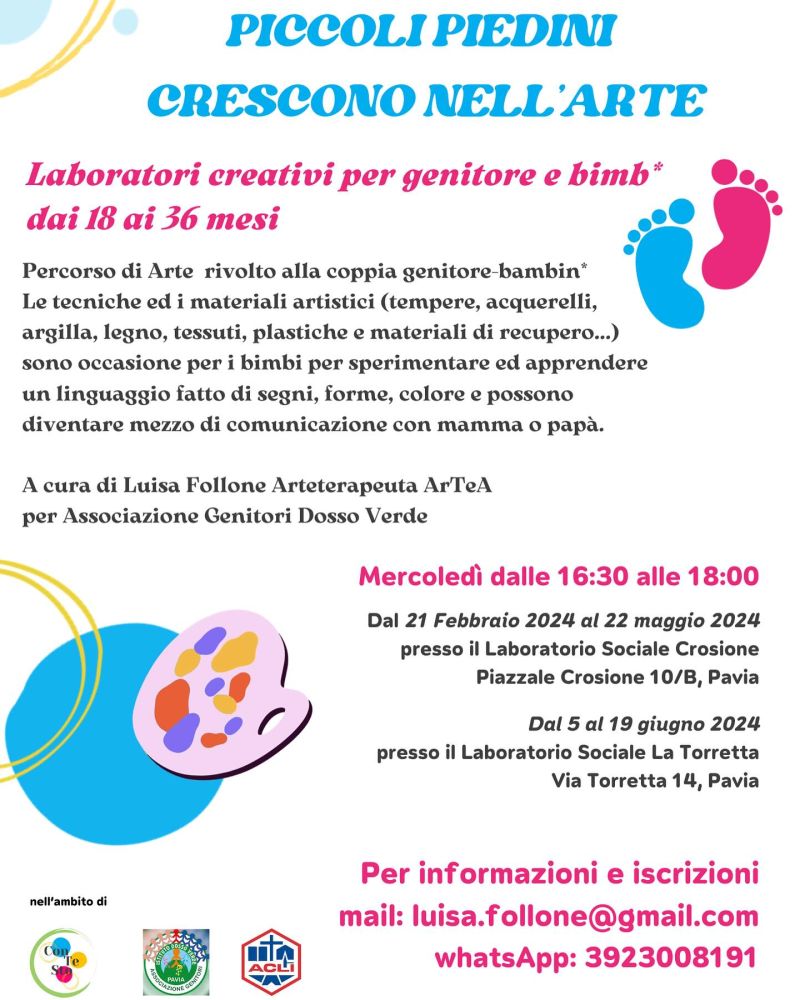 Piccoli piedini crescono nell&#039;arte - Acli Pavia (PV)