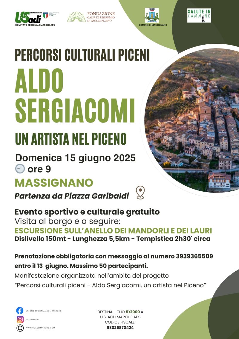 Aldo Sergiacomi: Un Artista nel Piceno - Massignano (AP) - US Acli Marche