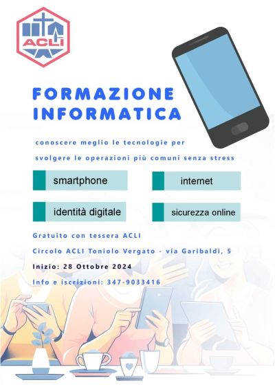 Formazione informatica - Circolo Acli Toniolo Vergato (BO)