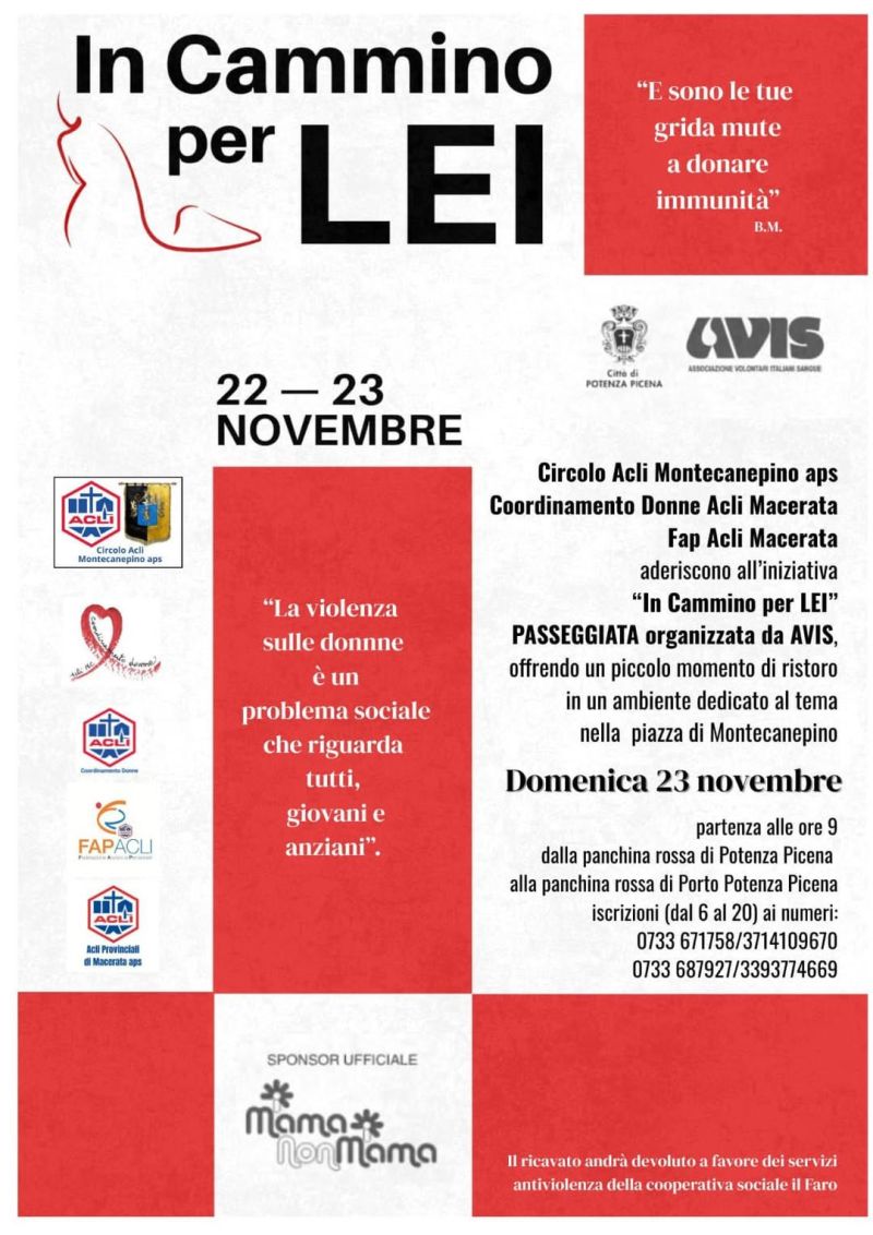In Cammino per Lei - Montecanepino (MC) - Circolo Acli Montecanepino (MC)