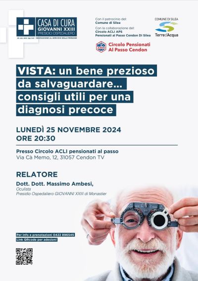 Vista: Un bene prezioso da salvaguardare... consigli utili per una diagnosi precoce - Circolo Acli Pensionati al Passo Cendon (TV)