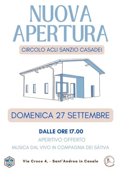 NUOVA APERTURA CIRCOLO ACLI SANZIO CASADEI - SANT'ANDREA IN CASALE (RN)