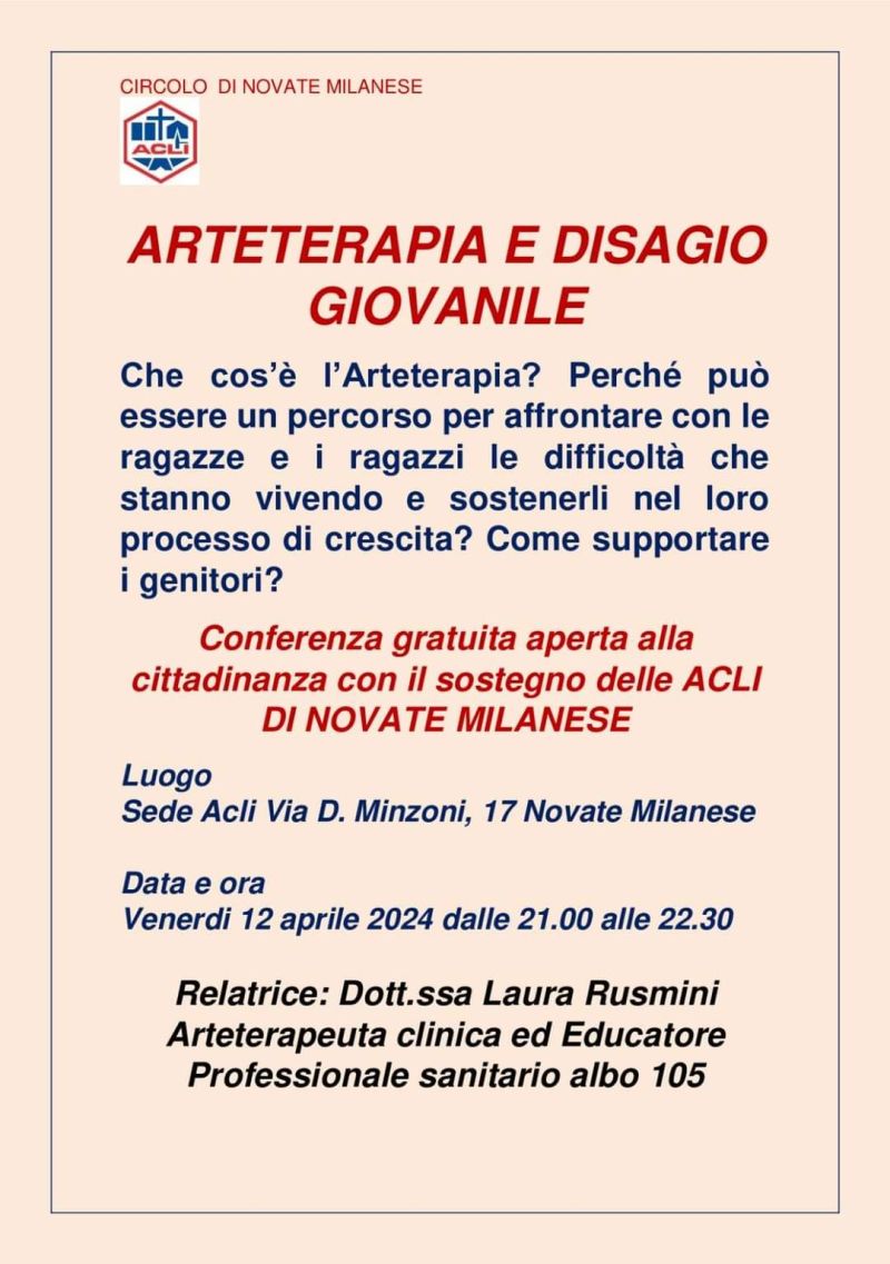 Arteterapia e disagio giovanile - Circolo Acli Novate Milanese (MI)