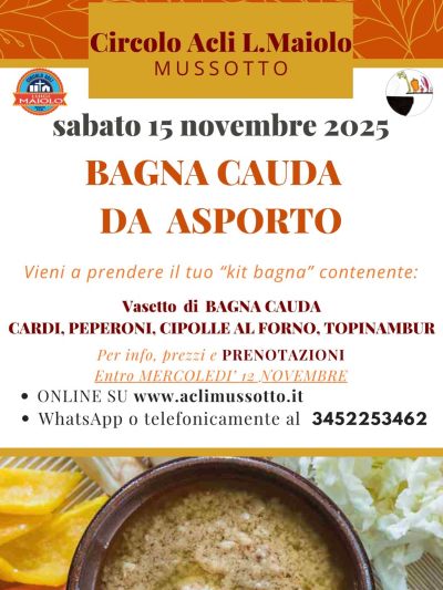 Bagna Cauda da Asporto - Mussotto (CN) - Circolo Acli Luigi Maiolo (CN)
