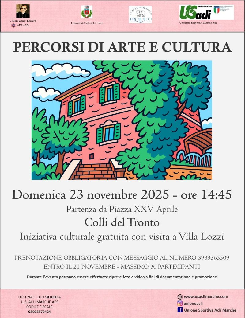 Percorsi di arte e cultura - Colli del Trento (AP) - Circolo Acli Oscar Romero e US Acli Marche